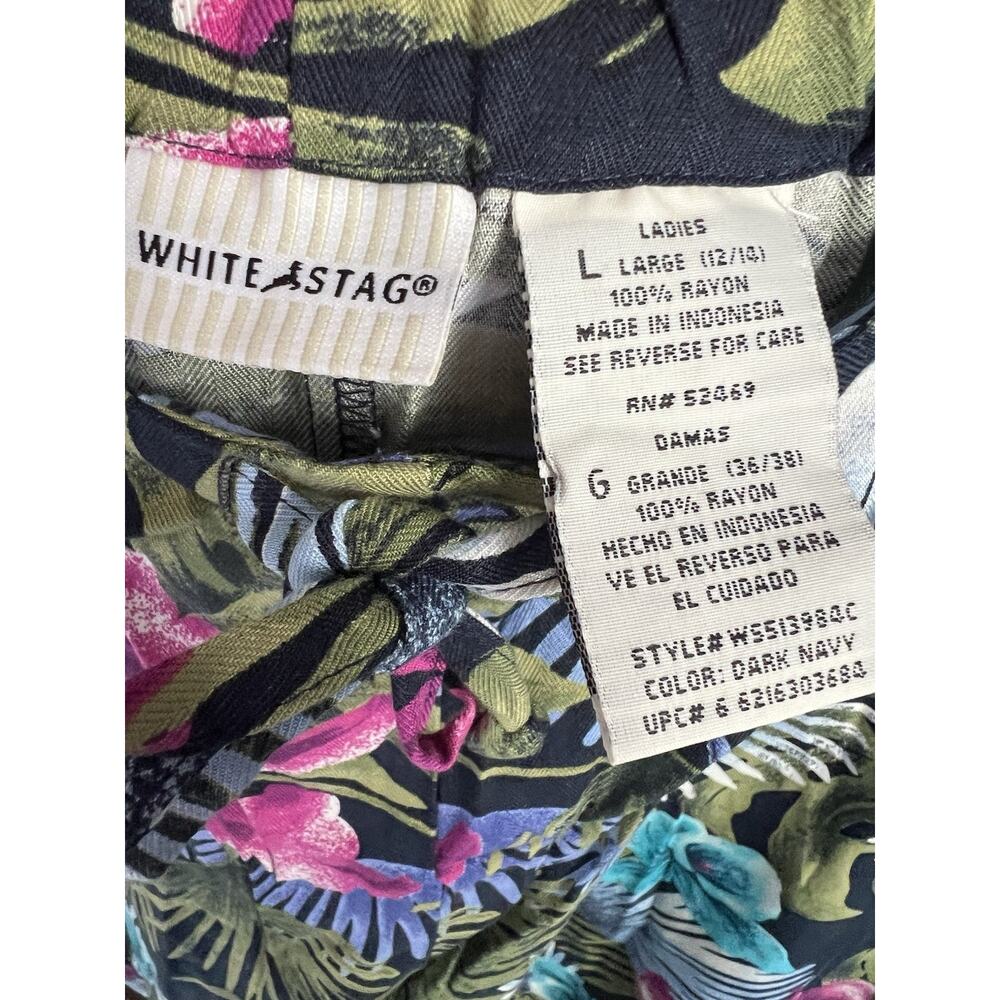 Vintage White Stag "Go Tropical" Blouse Pants Set Deadstock Summer NWT L - Picture 6 of 13